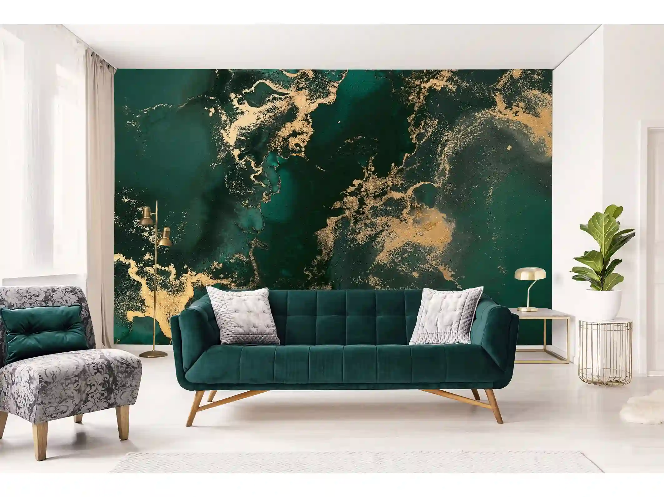 Luxury wallpapered interior